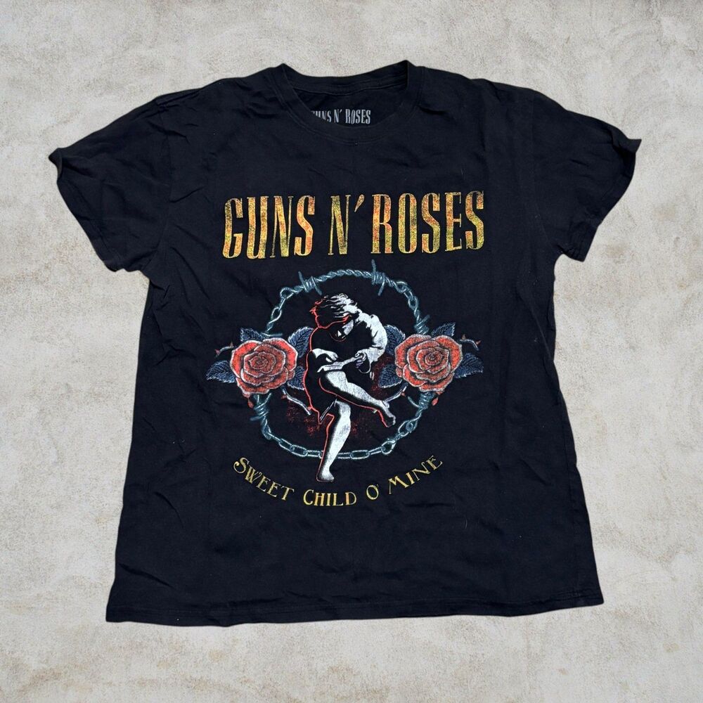 Guns N' Roses Black Men's Graphic T-Shirt Sweet Child O' Mine Size L